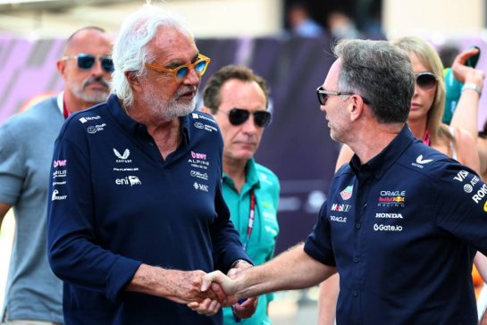 (L to R): Flavio Briatore (ITA) Alpine F1 Team Executive Advisor with Christian Horner (GBR) Red Bull Racing Team Principal.
23.05.2025. Formula 1 World Championship, Rd 8, Monaco Grand Prix, Monte Carlo, Monaco, Practice Day.
- www.xpbimages.com, EMail: requests@xpbimages.com © Copyright: Batchelor / XPB Images