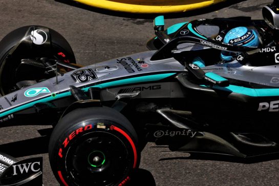 George Russell (GBR) Mercedes AMG F1 W16.
24.05.2025. Formula 1 World Championship, Rd 8, Monaco Grand Prix, Monte Carlo, Monaco, Qualifying Day.
- www.xpbimages.com, EMail: requests@xpbimages.com © Copyright: Batchelor / XPB Images