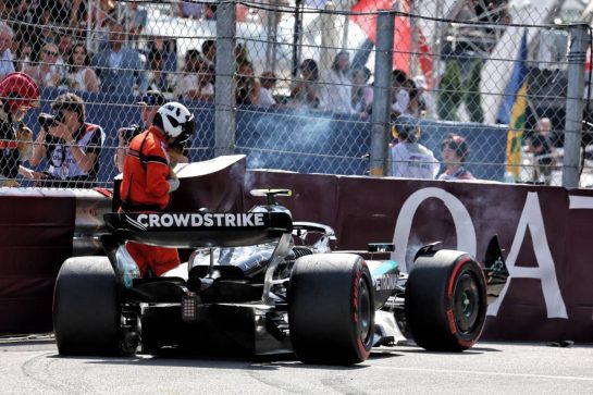 Andrea Kimi Antonelli (ITA) Mercedes AMG F1 W16 crashed out of qualifying.
24.05.2025. Formula 1 World Championship, Rd 8, Monaco Grand Prix, Monte Carlo, Monaco, Qualifying Day.
- www.xpbimages.com, EMail: requests@xpbimages.com © Copyright: Moy / XPB Images