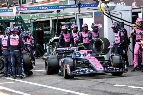 Franco Colapinto (ARG) Alpine F1 Team A525 makes a pit stop.
25.05.2025. Formula 1 World Championship, Rd 8, Monaco Grand Prix, Monte Carlo, Monaco, Race Day.
- www.xpbimages.com, EMail: requests@xpbimages.com © Copyright: Batchelor / XPB Images