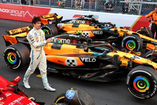 Charles Leclerc (MON) Ferrari in parc ferme.
25.05.2025. Formula 1 World Championship, Rd 8, Monaco Grand Prix, Monte Carlo, Monaco, Race Day.
- www.xpbimages.com, EMail: requests@xpbimages.com © Copyright: Bearne / XPB Images