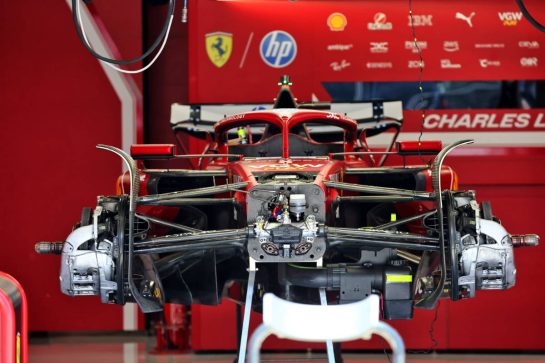 Ferrari SF-25 being prepared.
29.05.2025. Formula 1 World Championship, Rd 9, Spanish Grand Prix, Barcelona, Spain, Preparation Day.
- www.xpbimages.com, EMail: requests@xpbimages.com © Copyright: Batchelor / XPB Images