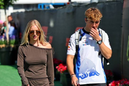 Liam Lawson (NZL) Racing Bulls with his girlfriend Hannah St. John (USA).
31.05.2025. Formula 1 World Championship, Rd 9, Spanish Grand Prix, Barcelona, Spain, Qualifying Day.
- www.xpbimages.com, EMail: requests@xpbimages.com © Copyright: Batchelor / XPB Images