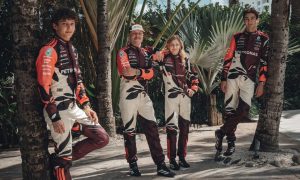 Mercedes race suits bring the fiesta to Miami