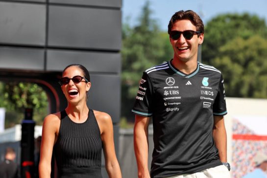 (L to R): Carmen Montero Mundt with her boyfriend George Russell (GBR) Mercedes AMG F1.
01.06.2025. Formula 1 World Championship, Rd 9, Spanish Grand Prix, Barcelona, Spain, Race Day.
- www.xpbimages.com, EMail: requests@xpbimages.com © Copyright: Rew / XPB Images