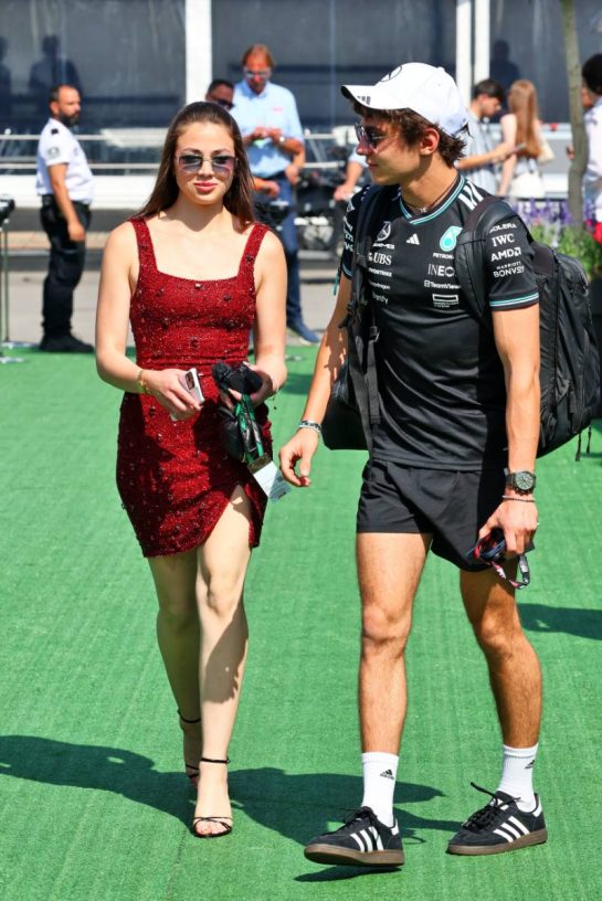 (L to R): Eliska Babickova (CZE) with her boyfriend Andrea Kimi Antonelli (ITA) Mercedes AMG F1.
01.06.2025. Formula 1 World Championship, Rd 9, Spanish Grand Prix, Barcelona, Spain, Race Day.
- www.xpbimages.com, EMail: requests@xpbimages.com © Copyright: Batchelor / XPB Images