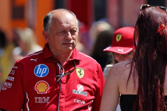 Frederic Vasseur (FRA) Ferrari Team Principal.
01.06.2025. Formula 1 World Championship, Rd 9, Spanish Grand Prix, Barcelona, Spain, Race Day.
- www.xpbimages.com, EMail: requests@xpbimages.com © Copyright: Rew / XPB Images