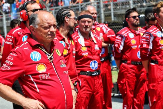 Frederic Vasseur (FRA) Ferrari Team Principal on the grid.
01.06.2025. Formula 1 World Championship, Rd 9, Spanish Grand Prix, Barcelona, Spain, Race Day.
- www.xpbimages.com, EMail: requests@xpbimages.com © Copyright: Batchelor / XPB Images