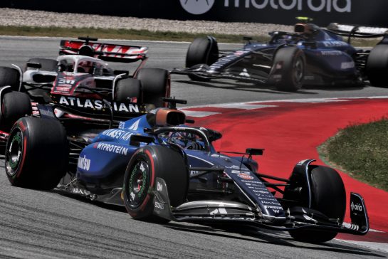 Alexander Albon (THA) Atlassian Williams Racing FW47.
01.06.2025. Formula 1 World Championship, Rd 9, Spanish Grand Prix, Barcelona, Spain, Race Day.
- www.xpbimages.com, EMail: requests@xpbimages.com © Copyright: Charniaux / XPB Images