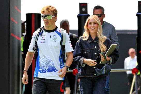 (L to R): Liam Lawson (NZL) Racing Bulls with his girlfriend Hannah St. John (USA).
13.06.2025. Formula 1 World Championship, Rd 10, Canadian Grand Prix, Montreal, Canada, Practice Day.
- www.xpbimages.com, EMail: requests@xpbimages.com © Copyright: Rew / XPB Images