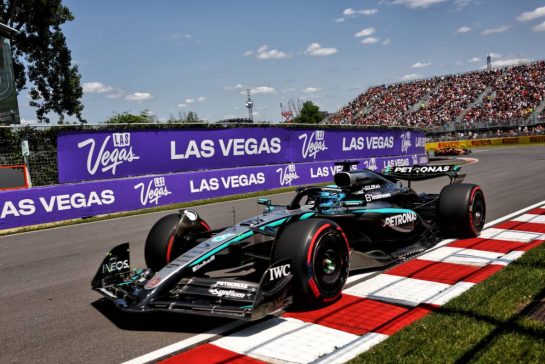 George Russell (GBR) Mercedes AMG F1 W16.
13.06.2025. Formula 1 World Championship, Rd 10, Canadian Grand Prix, Montreal, Canada, Practice Day.
- www.xpbimages.com, EMail: requests@xpbimages.com © Copyright: Charniaux / XPB Images