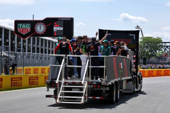 Drivers' parade.
15.06.2025. Formula 1 World Championship, Rd 10, Canadian Grand Prix, Montreal, Canada, Race Day.
- www.xpbimages.com, EMail: requests@xpbimages.com © Copyright: Charniaux / XPB Images
