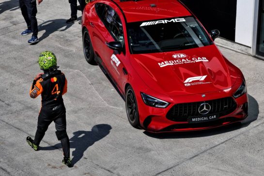 Lando Norris (GBR) McLaren retired from the race.
15.06.2025. Formula 1 World Championship, Rd 10, Canadian Grand Prix, Montreal, Canada, Race Day.
- www.xpbimages.com, EMail: requests@xpbimages.com © Copyright: Batchelor / XPB Images