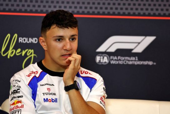 Isack Hadjar (FRA) Racing Bulls in the FIA Press Conference.
26.06.2025. Formula 1 World Championship, Rd 11, Austrian Grand Prix, Spielberg, Austria, Preparation Day.
- www.xpbimages.com, EMail: requests@xpbimages.com © Copyright: Moy / XPB Images