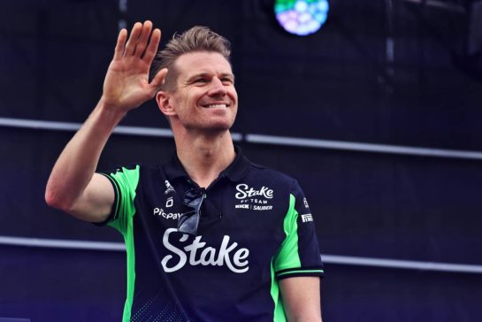 Nico Hulkenberg (GER) Sauber on the FanZone Stage.
27.06.2025. Formula 1 World Championship, Rd 11, Austrian Grand Prix, Spielberg, Austria, Practice Day.
- www.xpbimages.com, EMail: requests@xpbimages.com © Copyright: Moy / XPB Images