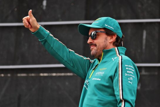 Fernando Alonso (ESP) Aston Martin F1 Team on the FanZone Stage.
27.06.2025. Formula 1 World Championship, Rd 11, Austrian Grand Prix, Spielberg, Austria, Practice Day.
- www.xpbimages.com, EMail: requests@xpbimages.com © Copyright: Moy / XPB Images