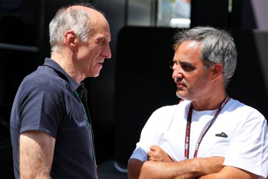 (L to R): Franz Tost (AUT) with Juan Pablo Montoya (COL).
28.06.2025. Formula 1 World Championship, Rd 11, Austrian Grand Prix, Spielberg, Austria, Qualifying Day.
- www.xpbimages.com, EMail: requests@xpbimages.com © Copyright: Moy / XPB Images