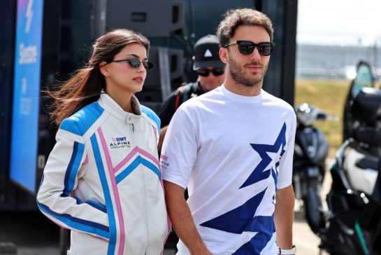 (L to R): Kika Cerqueira Gomes (POR) with her boyfriend Pierre Gasly (FRA) Alpine F1 Team.
03.07.2025. Formula 1 World Championship, Rd 12, British Grand Prix, Silverstone, England, Preparation Day.
- www.xpbimages.com, EMail: requests@xpbimages.com © Copyright: Moy / XPB Images