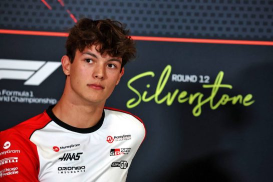 Oliver Bearman (GBR) Haas F1 Team in the FIA Press Conference.
03.07.2025. Formula 1 World Championship, Rd 12, British Grand Prix, Silverstone, England, Preparation Day.
- www.xpbimages.com, EMail: requests@xpbimages.com © Copyright: Moy / XPB Images