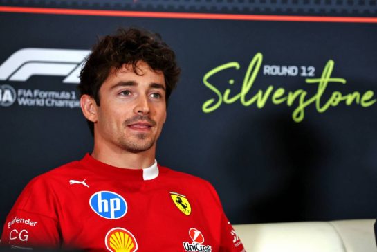 Charles Leclerc (MON) Ferrari in the FIA Press Conference.
03.07.2025. Formula 1 World Championship, Rd 12, British Grand Prix, Silverstone, England, Preparation Day.
- www.xpbimages.com, EMail: requests@xpbimages.com © Copyright: Moy / XPB Images