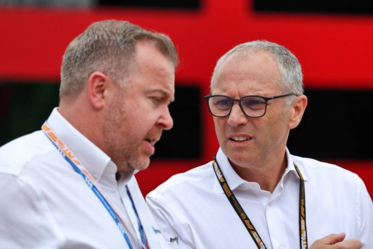 Stefano Domenicali (ITA) Formula One President and CEO.
03.07.2025. Formula 1 World Championship, Rd 12, British Grand Prix, Silverstone, England, Preparation Day.
- www.xpbimages.com, EMail: requests@xpbimages.com © Copyright: Rew / XPB Images