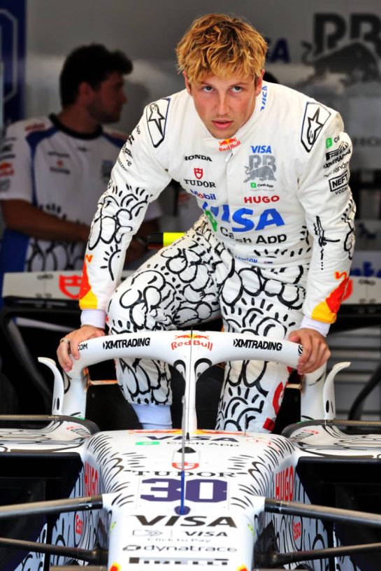 Liam Lawson (NZL) Racing Bulls VCARB 02.
03.07.2025. Formula 1 World Championship, Rd 12, British Grand Prix, Silverstone, England, Preparation Day.
- www.xpbimages.com, EMail: requests@xpbimages.com © Copyright: Rew / XPB Images