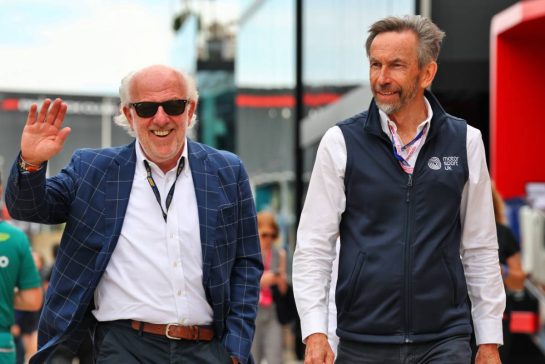 (L to R): David Richards (GBR) Prodrive Chairman with Hugh Chambers (GBR) Motorsport UK Chief Executive Officer.
04.07.2025. Formula 1 World Championship, Rd 12, British Grand Prix, Silverstone, England, Practice Day.
- www.xpbimages.com, EMail: requests@xpbimages.com © Copyright: Batchelor / XPB Images