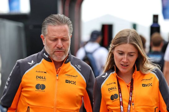 Zak Brown (USA) McLaren Executive Director (Left).
04.07.2025. Formula 1 World Championship, Rd 12, British Grand Prix, Silverstone, England, Practice Day.
- www.xpbimages.com, EMail: requests@xpbimages.com © Copyright: Rew / XPB Images