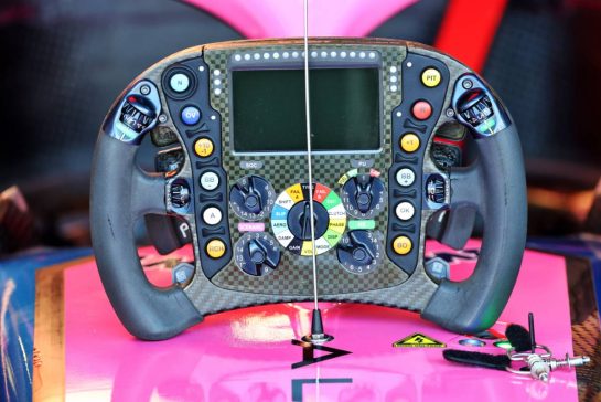Alpine F1 Team A525 steering wheel.
04.07.2025. Formula 1 World Championship, Rd 12, British Grand Prix, Silverstone, England, Practice Day.
- www.xpbimages.com, EMail: requests@xpbimages.com © Copyright: Batchelor / XPB Images