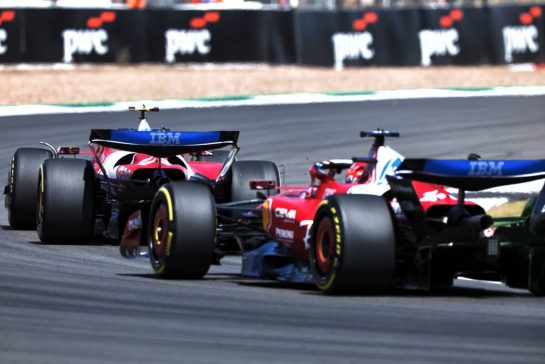 Lewis Hamilton (GBR) Ferrari SF-25 and Charles Leclerc (MON) Ferrari SF-25.
04.07.2025. Formula 1 World Championship, Rd 12, British Grand Prix, Silverstone, England, Practice Day.
- www.xpbimages.com, EMail: requests@xpbimages.com © Copyright: Charniaux / XPB Images