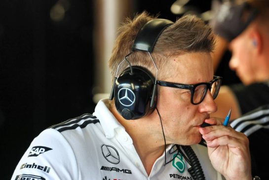 Peter Bonnington (GBR) Mercedes AMG F1 Race Engineer.
04.07.2025. Formula 1 World Championship, Rd 12, British Grand Prix, Silverstone, England, Practice Day.
- www.xpbimages.com, EMail: requests@xpbimages.com © Copyright: Batchelor / XPB Images