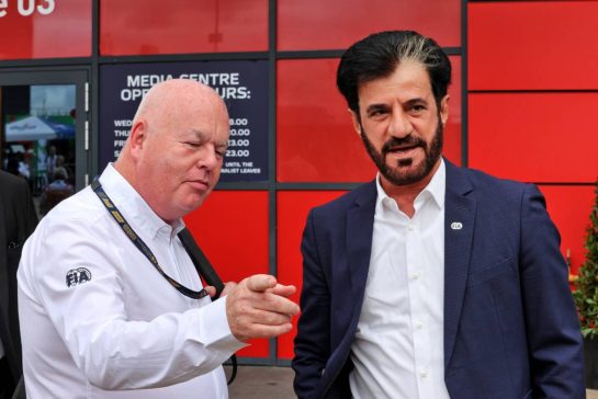 Mohammed Bin Sulayem (UAE) FIA President (Right).
05.07.2025. Formula 1 World Championship, Rd 12, British Grand Prix, Silverstone, England, Qualifying Day.
- www.xpbimages.com, EMail: requests@xpbimages.com © Copyright: Davenport / XPB Images