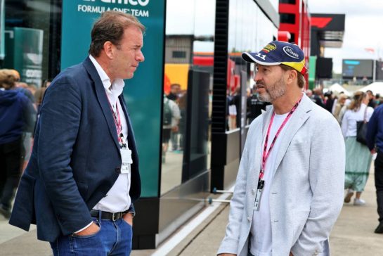 (L to R): Ralph Firman (GBR) with Heinz-Harald Frentzen (GER).
05.07.2025. Formula 1 World Championship, Rd 12, British Grand Prix, Silverstone, England, Qualifying Day.
- www.xpbimages.com, EMail: requests@xpbimages.com © Copyright: Moy / XPB Images