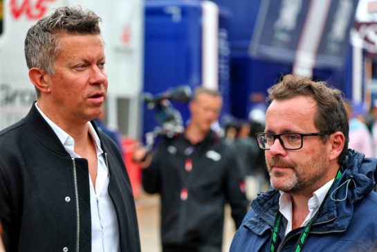 Marcin Budkowski (POL) (Left).
06.07.2025. Formula 1 World Championship, Rd 12, British Grand Prix, Silverstone, England, Race Day.
- www.xpbimages.com, EMail: requests@xpbimages.com © Copyright: Batchelor / XPB Images