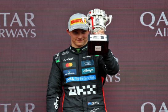 Oscar Piastri (AUS) McLaren celebrates his second position on the podium.
06.07.2025. Formula 1 World Championship, Rd 12, British Grand Prix, Silverstone, England, Race Day.
- www.xpbimages.com, EMail: requests@xpbimages.com © Copyright: Batchelor / XPB Images