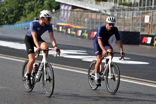 Oliver Bearman (GBR) Haas F1 Team rides the circuit with Carlos Sainz (ESP) Atlassian Williams Racing.
24.07.2025. Formula 1 World Championship, Rd 13, Belgian Grand Prix, Spa Francorchamps, Belgium, Preparation Day.
- www.xpbimages.com, EMail: requests@xpbimages.com © Copyright: Moy / XPB Images