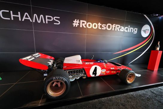 Circuit atmosphere - The Ferrari 312B2 of Jacky Ickx (BEL) on display.
24.07.2025. Formula 1 World Championship, Rd 13, Belgian Grand Prix, Spa Francorchamps, Belgium, Preparation Day.
- www.xpbimages.com, EMail: requests@xpbimages.com © Copyright: Moy / XPB Images