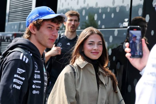 Andrea Kimi Antonelli (ITA) Mercedes AMG F1 with his girlfriend Eliska Babickova (CZE).
25.07.2025. Formula 1 World Championship, Rd 13, Belgian Grand Prix, Spa Francorchamps, Belgium, Sprint Qualifying Day.
- www.xpbimages.com, EMail: requests@xpbimages.com © Copyright: Moy / XPB Images