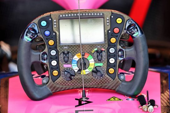 Alpine F1 Team A525 steering wheel.
25.07.2025. Formula 1 World Championship, Rd 13, Belgian Grand Prix, Spa Francorchamps, Belgium, Sprint Qualifying Day.
- www.xpbimages.com, EMail: requests@xpbimages.com © Copyright: Batchelor / XPB Images