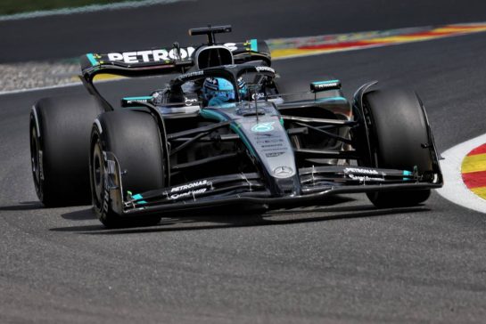 George Russell (GBR) Mercedes AMG F1 W16.
25.07.2025. Formula 1 World Championship, Rd 13, Belgian Grand Prix, Spa Francorchamps, Belgium, Sprint Qualifying Day.
- www.xpbimages.com, EMail: requests@xpbimages.com © Copyright: Bearne / XPB Images