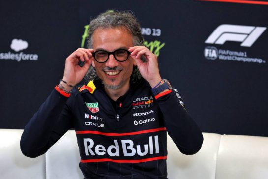 Laurent Mekies (FRA) Red Bull Racing Team Principal and CEO in the FIA Press Conference.
25.07.2025. Formula 1 World Championship, Rd 13, Belgian Grand Prix, Spa Francorchamps, Belgium, Sprint Qualifying Day.
- www.xpbimages.com, EMail: requests@xpbimages.com © Copyright: Moy / XPB Images