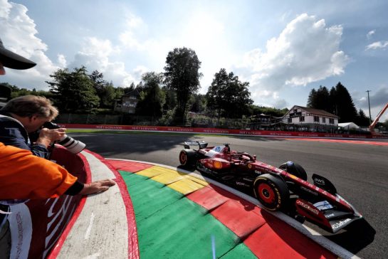Charles Leclerc (MON) Ferrari SF-25.
25.07.2025. Formula 1 World Championship, Rd 13, Belgian Grand Prix, Spa Francorchamps, Belgium, Sprint Qualifying Day.
- www.xpbimages.com, EMail: requests@xpbimages.com © Copyright: Bearne / XPB Images