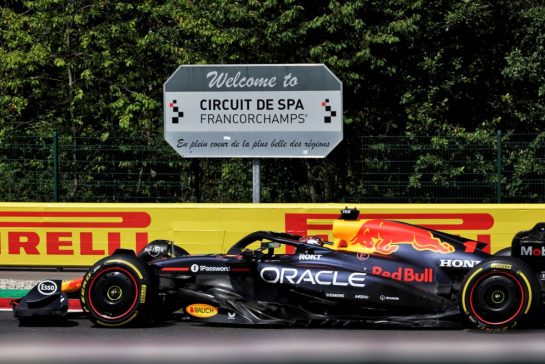 Max Verstappen (NLD) Red Bull Racing RB21.
26.07.2025. Formula 1 World Championship, Rd 13, Belgian Grand Prix, Spa Francorchamps, Belgium, Sprint and Qualifying Day.
- www.xpbimages.com, EMail: requests@xpbimages.com © Copyright: Bearne / XPB Images