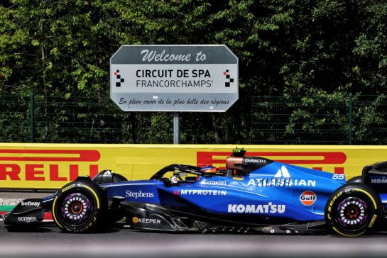 Carlos Sainz (ESP) Atlassian Williams Racing FW47.
26.07.2025. Formula 1 World Championship, Rd 13, Belgian Grand Prix, Spa Francorchamps, Belgium, Sprint and Qualifying Day.
- www.xpbimages.com, EMail: requests@xpbimages.com © Copyright: Bearne / XPB Images