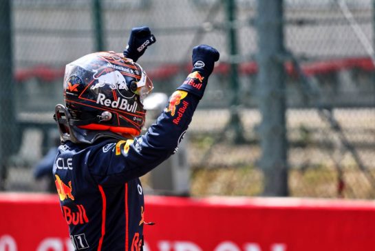 Sprint winner Max Verstappen (NLD) Red Bull Racing celebrates in parc ferme.
26.07.2025. Formula 1 World Championship, Rd 13, Belgian Grand Prix, Spa Francorchamps, Belgium, Sprint and Qualifying Day.
- www.xpbimages.com, EMail: requests@xpbimages.com © Copyright: Batchelor / XPB Images