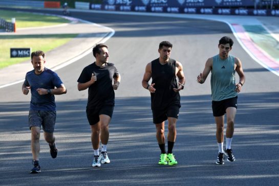 Sebastian Montoya (COL) Prema Racing F2 driver (Right) runs the circuit.
31.07.2025. Formula 1 World Championship, Rd 14, Hungarian Grand Prix, Budapest, Hungary, Preparation Day.
- www.xpbimages.com, EMail: requests@xpbimages.com © Copyright: Moy / XPB Images