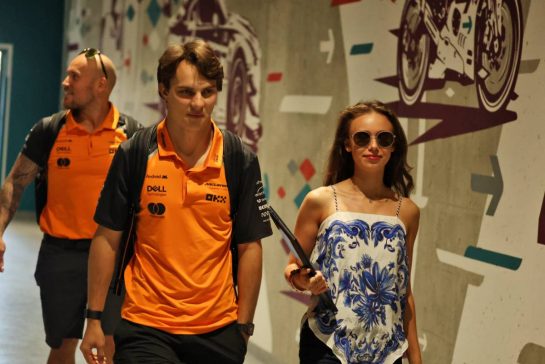 (L to R): Oscar Piastri (AUS) McLaren with his girlfriend Lily Zneimer (GBR).
01.08.2025. Formula 1 World Championship, Rd 14, Hungarian Grand Prix, Budapest, Hungary, Practice Day.
- www.xpbimages.com, EMail: requests@xpbimages.com © Copyright: Moy / XPB Images