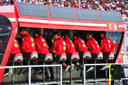 Ferrari pit gantry.
02.08.2025. Formula 1 World Championship, Rd 14, Hungarian Grand Prix, Budapest, Hungary, Qualifying Day.
- www.xpbimages.com, EMail: requests@xpbimages.com © Copyright: Batchelor / XPB Images