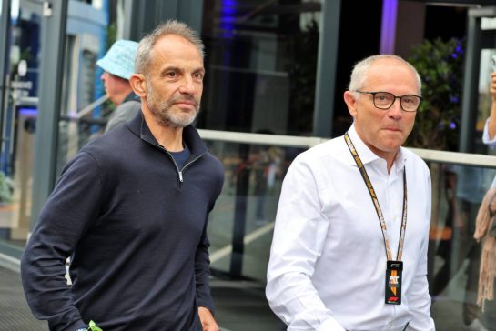(L to R): Adam Norris (GBR) with Stefano Domenicali (ITA) Formula One President and CEO.
31.08.2025. Formula 1 World Championship, Rd 15, Dutch Grand Prix, Zandvoort, Netherlands, Race Day.
- www.xpbimages.com, EMail: requests@xpbimages.com © Copyright: Moy / XPB Images