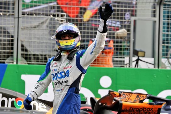 Isack Hadjar (FRA) Racing Bulls celebrates his third position in parc ferme.
31.08.2025. Formula 1 World Championship, Rd 15, Dutch Grand Prix, Zandvoort, Netherlands, Race Day.
- www.xpbimages.com, EMail: requests@xpbimages.com © Copyright: Moy / XPB Images